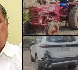 Man attacked Mudragada Padmanabha Reddy house with tractor
