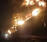 Huge fire accident at Cherlapally industrial area