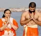 vijay deverakondas kumbh mela new bald look goes viral