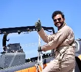 Minister Ram Mohan Naidu flies with Yashas Jet Trainer plane in Aero India 2025 air show