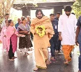 Pawan Kalyan talks to media at Agastya Temple in Kerala
