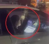 Bengaluru woman works while driving car