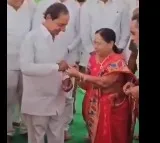 KCR and Shobha Exchange Garlands and Rings at Wedding Ceremony