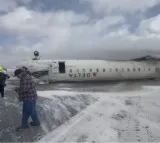 All 80 onboard have miraculous escape as jet crashes, flips over in Toronto