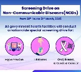 Health Ministry to launch nationwide screening drive for high BP, diabetes, cancer