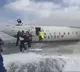 Plane flips on landing at airport in Canada