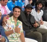 Megastar Chiranjeevi attends India and Pakistan clash at Dubai stadium