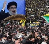 tens of thousands attend funeral of hezbollah leader nasrallah