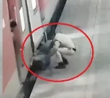 Railway Cop Rescues Woman Dragged By Train At Mumbai Station