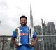 Rohit Sharma poses with his two ICC silverware in Dubai after Champions Trophy triumph