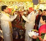 CM Chandrababu Naidu Presents Silk Robes at Sri Srinivasa Kalyanam in Amaravati