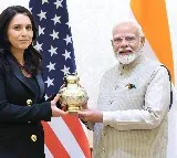 PM Modi meets Tulsi Gabbard, gifts her vase containing holy Ganga water from Maha Kumbh
