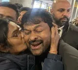 Chiranjeevi Receives a Kiss from a Female Fan in London