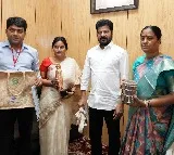 Minister Konda Surekha Gifts Steel Tiffin Box to Telangana CM Revanth Reddy