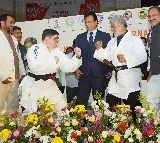 Minister Ponnam Speaker Gaddams Karate Display at Kyo Championship
