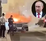 Putins Luxury Car Engulfed in Flames in Moscow
