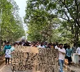 HCU Protest Students Demonstrate Against 400 Acre Land Sale