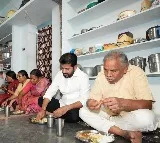 Telangana CM Revanth Reddy Shares Meal with Common Man