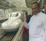 Minister Malla Reddy Rides Bullet Train in Japan