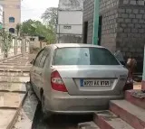 Cement Road Built Over Parked Car in Andhra Pradesh