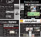 Kashmiri Newspapers Protest Terror Attack with Black Front Pages