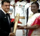 President Droupadi Murmu presents Padma Bhushan Award to actor Ajith Kumar