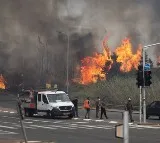 Massive Wildfire Engulfs Jerusalem Suburbs Vehicles Escape Blazing Inferno