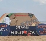 Stunning Sand Art on Operation Sindhoor by Sudarsan Pattnaik