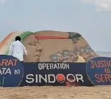 Stunning Sand Art on Operation Sindhoor by Sudarsan Pattnaik