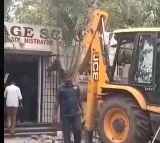 Sage School Hyderabad illegal constructions demolished