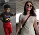 Kajal Aggarwal Spotted at Mumbai Airport with Son