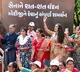Narendra Modi showered with flowers by Colonel Sophia Qureshi family