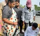 Minister Seethakka helps man having seizure on Panjagutta flyover