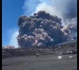 Mount Etna Volcano Erupts in Italy Tourists Flee