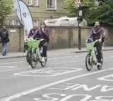 England Cricket Team Arrives at Oval Stadium on cycles