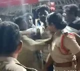 Congress Leader Rayala Ramu Assaults Woman SI in Kalluru