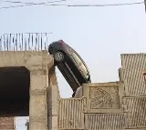 Online Maps Lead Car to Hang Off Unfinished Flyover in Uttar Pradesh