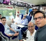 Dr Farooq Abdullah pays obeisance at Mata Vaishno Devi shrine after spending night there