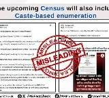 Govt debunks reports claiming caste enumeration not included in Census 2027