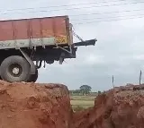 Suryapet District Lorry Jumps Canal in Incredible Accident