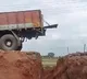 Suryapet District Lorry Jumps Canal in Incredible Accident