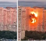 Kyiv Apartment Building Hit in Russian Drone Attack