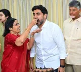 Nara Lokesh and Brahmani greets wife Bhuvaneshwari on birthday