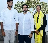 Jahnavi Dangeti meets Nara Lokesh after selection for space mission