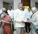 Chandrababu Naidu Receives Gold Bangles Donation for Amaravati Construction