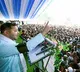 Close shave for Tejashwi Yadav as drone hits podium in Patna