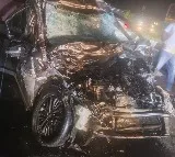Four of a family killed in car-canter truck collision in K'taka's Tumakuru