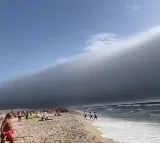 Portugal Beach Hit by Rare Roll Cloud Formation