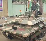 Nagendras Creation Kakinada Youth Builds Mini War Tank