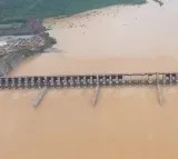 Godavari River Rages at Polavaram Temple Route Submerged